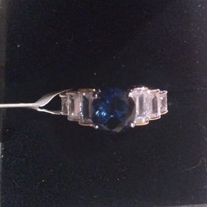 Elegant Blue and Silver Women's Ring